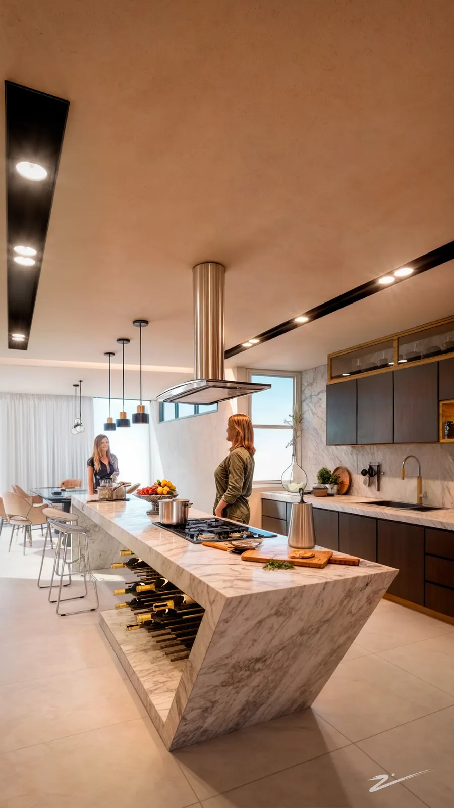 Open Kitchen & Living